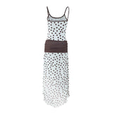 Polka Dot Crop Top & Maxi Skirt Set