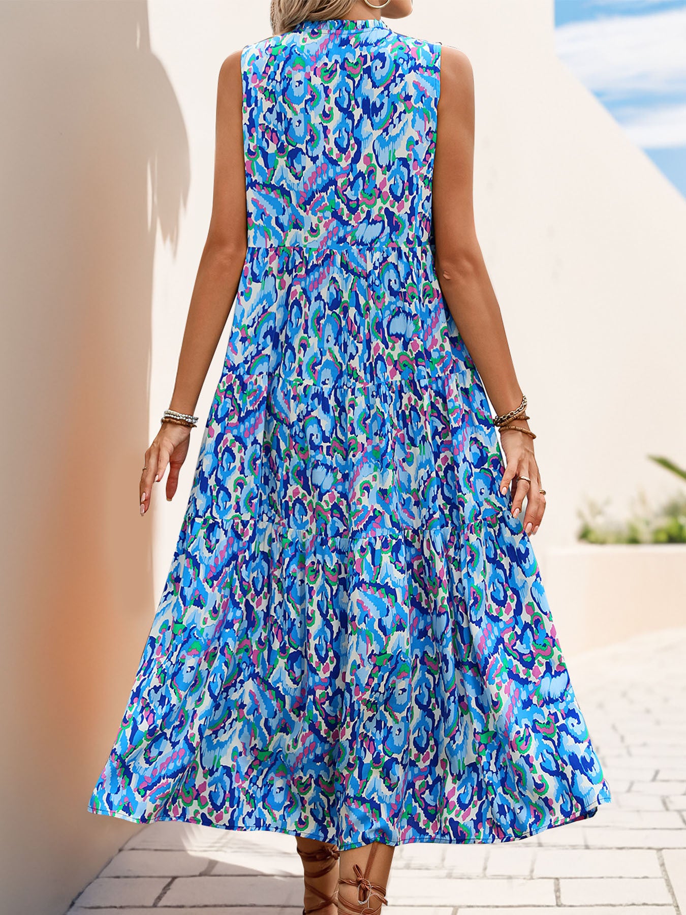 Vibrant Abstract Maxi Dress