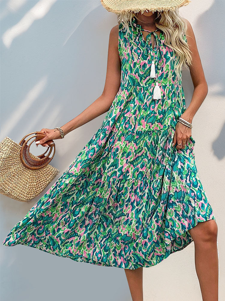 Vibrant Abstract Maxi Dress