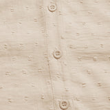 Button-Up Blouse with Eyelet Details