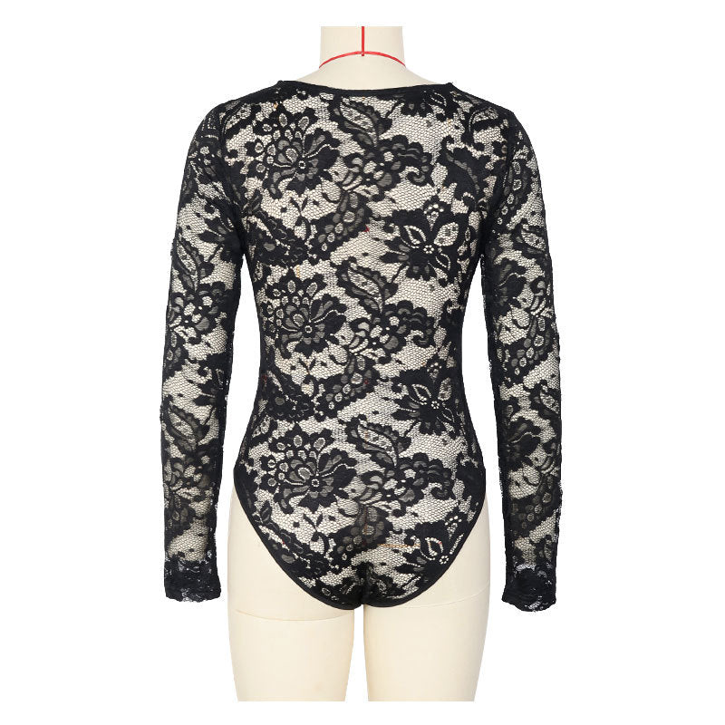 Lace Long-Sleeve Bodysuit