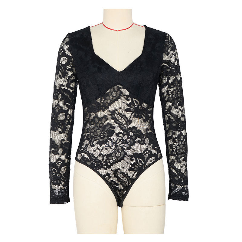 Lace Long-Sleeve Bodysuit