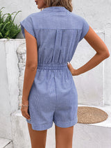 Pinstripe Sleeveless Jumpsuit