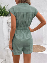 Pinstripe Sleeveless Jumpsuit