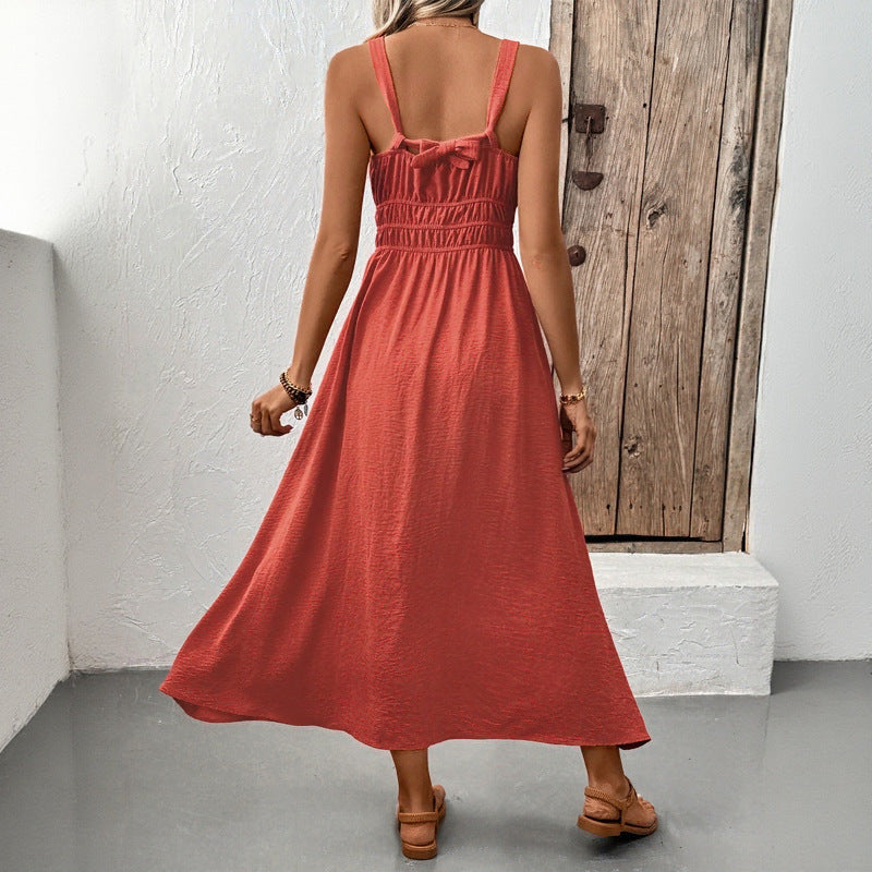 Sleeveless Maxi Dress with Smocked Waist