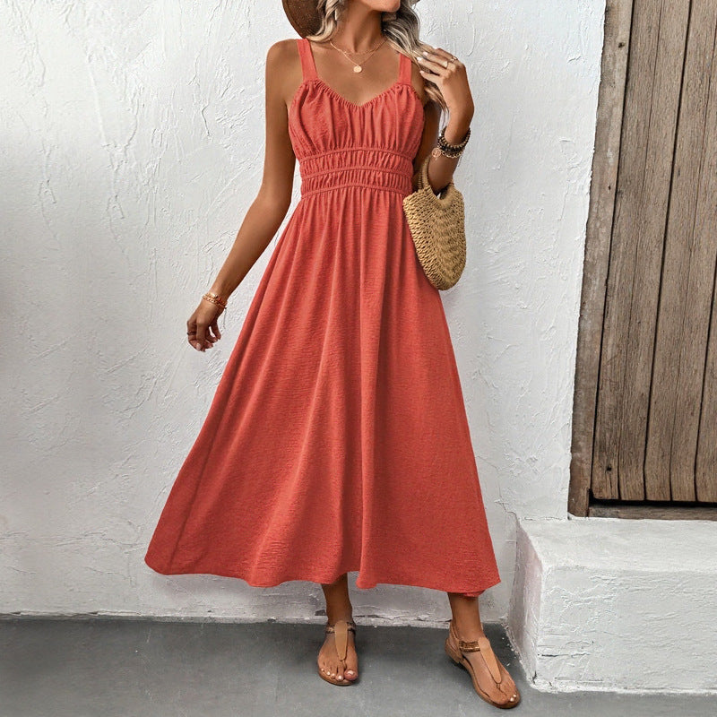 Sleeveless Maxi Dress with Smocked Waist
