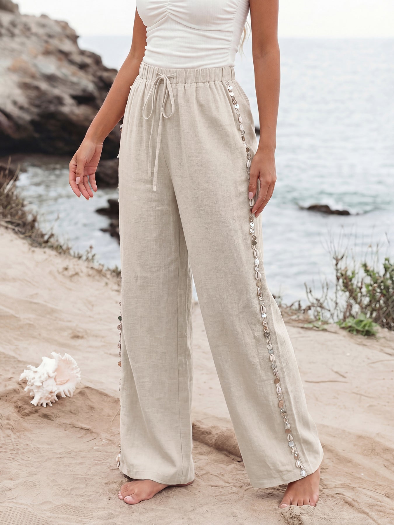 Beach Pants with Side Detail