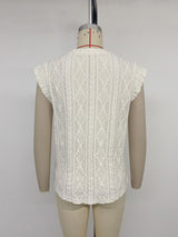 Beige Knit Sleeveless Top