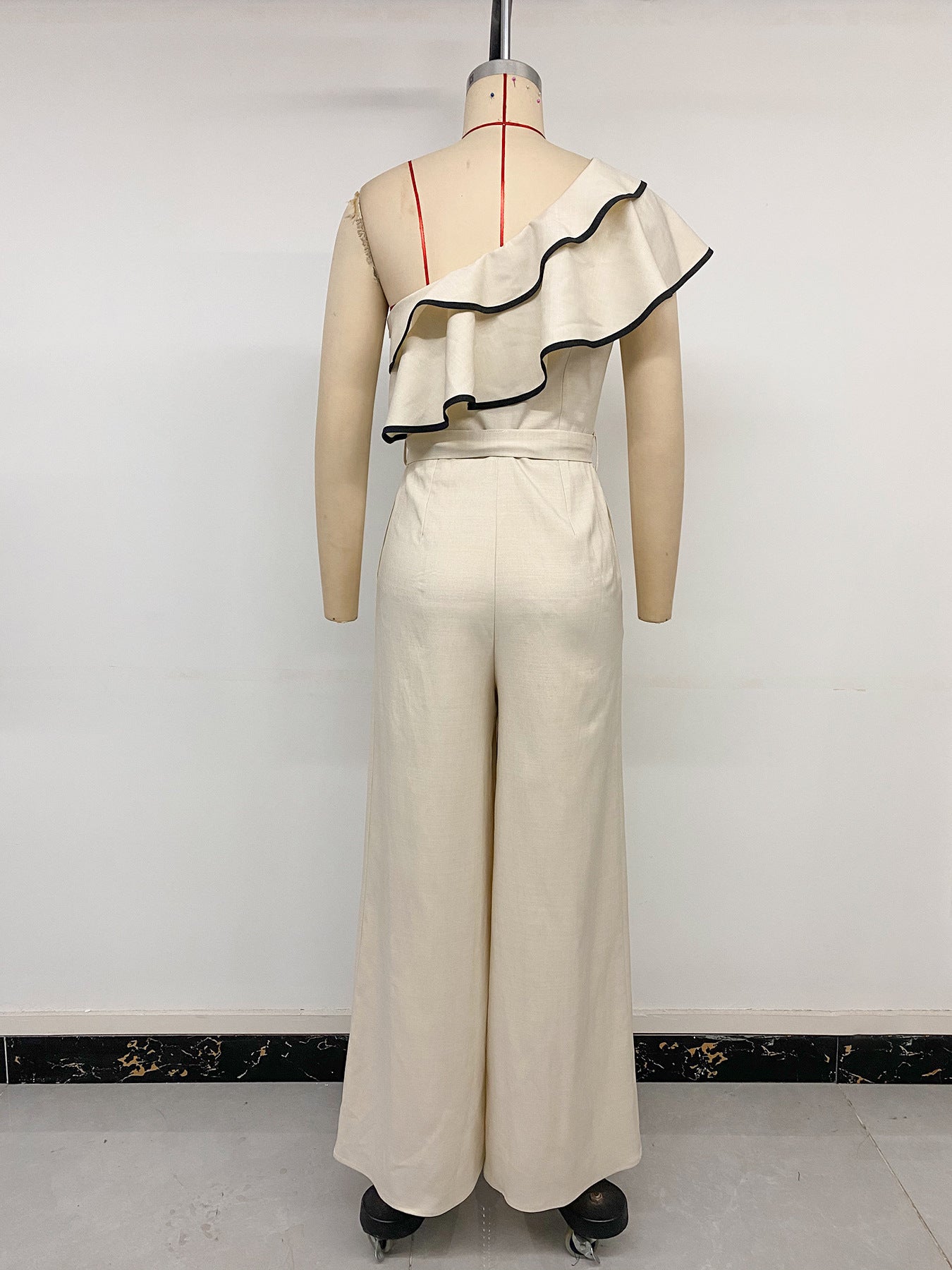 One-Shoulder Ruffled Jumpsuit