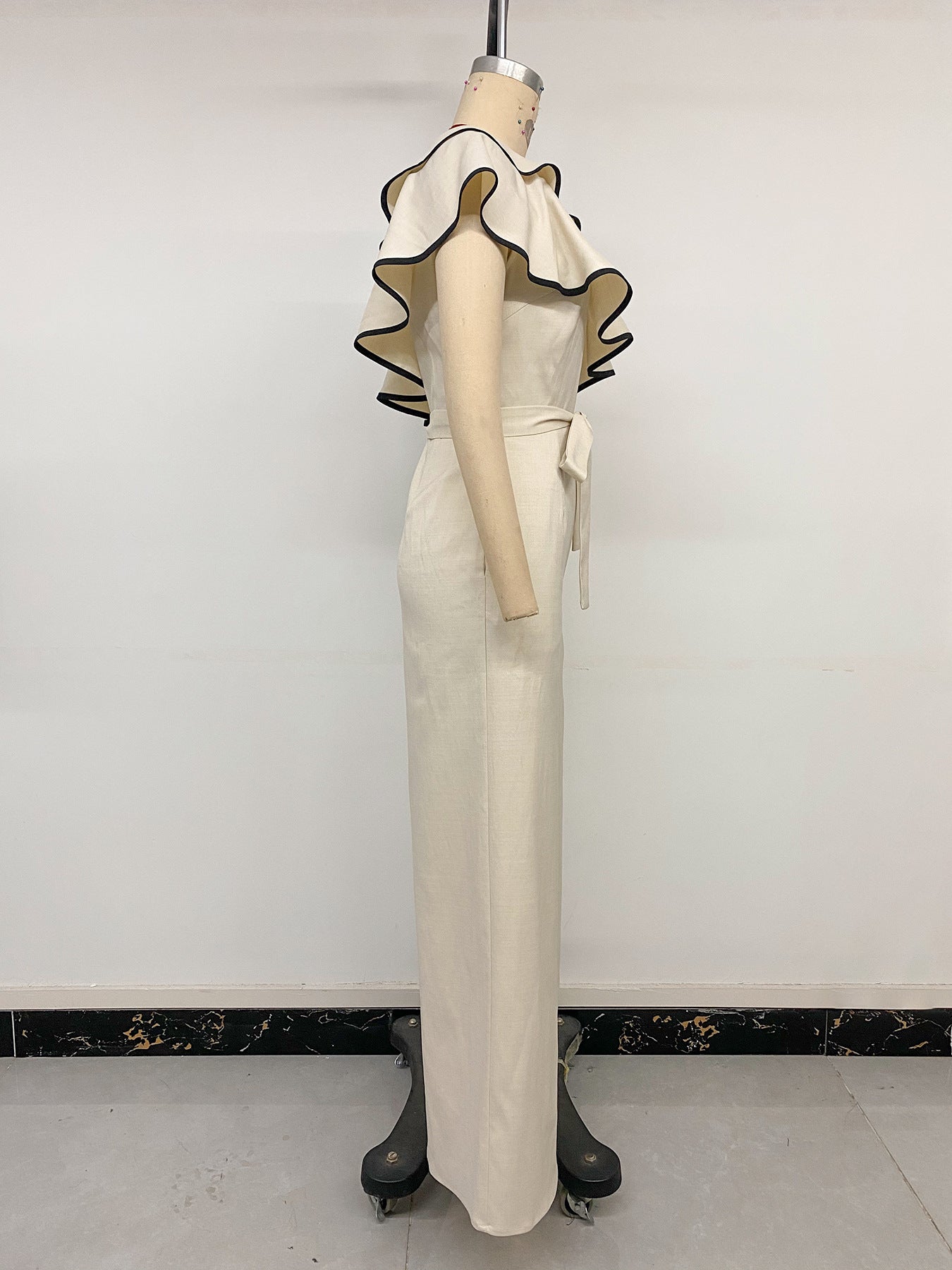 One-Shoulder Ruffled Jumpsuit