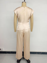 Elegant Two-Piece Set with Knot Detail