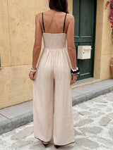 Pleated Wide-Leg Jumpsuit