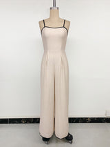 Pleated Wide-Leg Jumpsuit