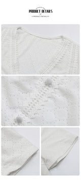 Casual V-Neck Top with Short Sleeves