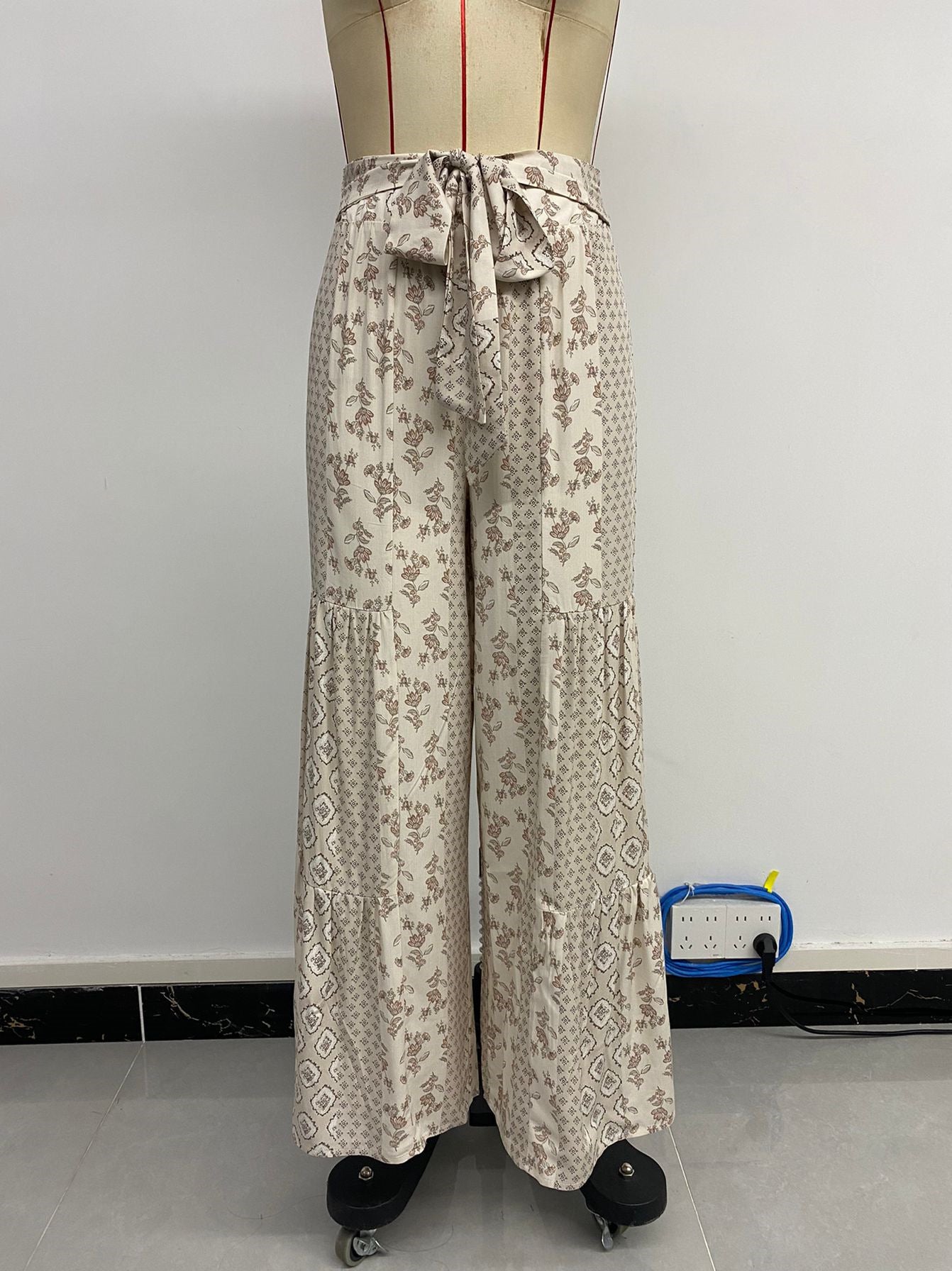 Bohemian Wide-Leg Printed Pants