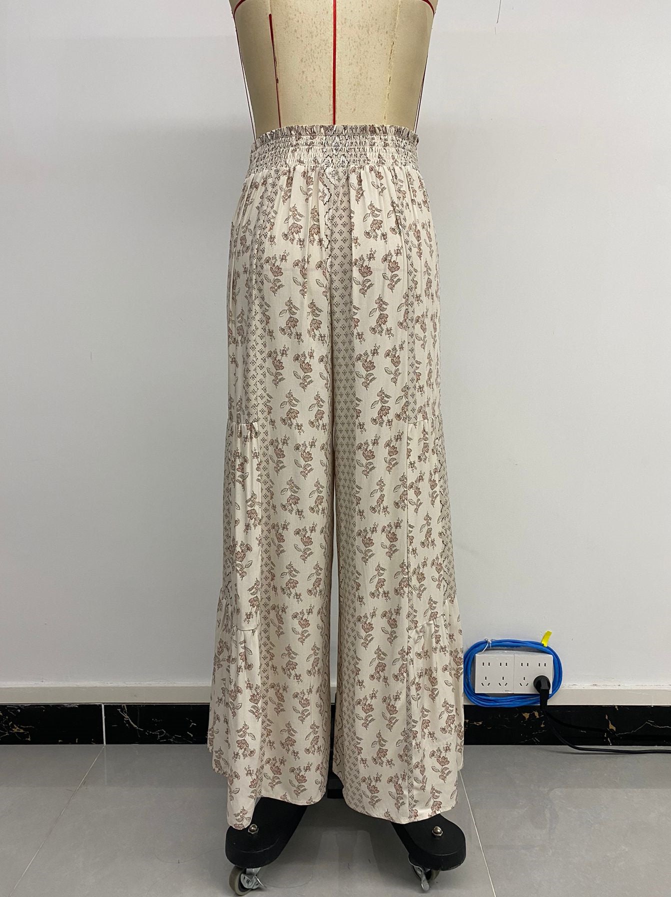 Bohemian Wide-Leg Printed Pants