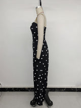 Strapless Polka Dot Wide-Leg Jumpsuit
