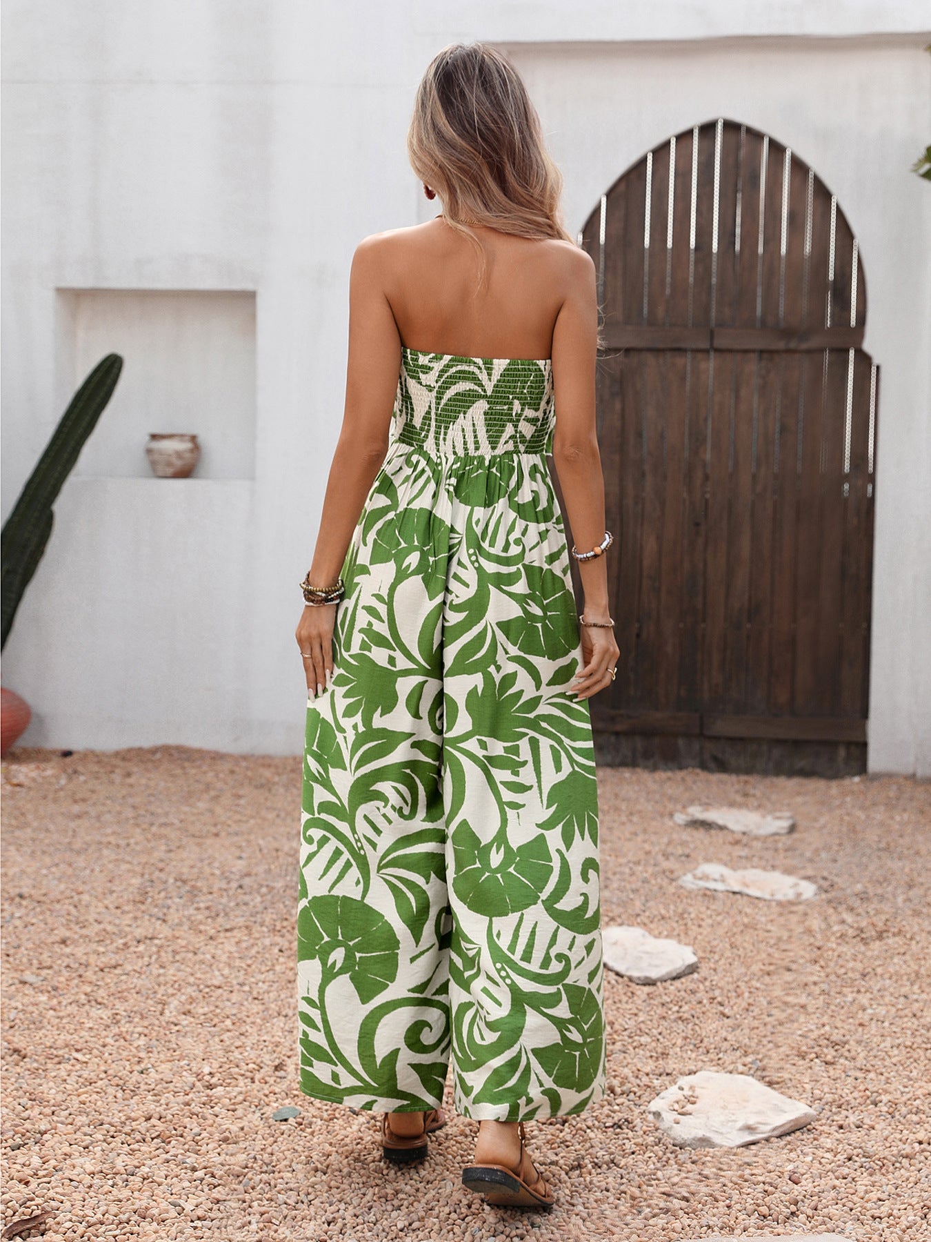 Strapless Floral Jumpsuit