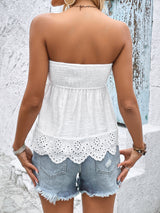 Boho Chic White Strapless Top