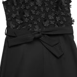 Jumpsuit with Floral Top & Wide-Leg Pants