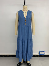 Sleeveless Tiered Maxi Dress