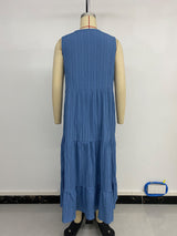 Sleeveless Tiered Maxi Dress