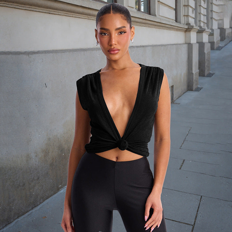 Knotted Sleeveless Top