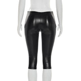Faux Leather High-Waist Shorts