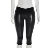 Faux Leather High-Waist Shorts