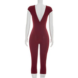 Lace-Up Sleeveless Jumpsuit