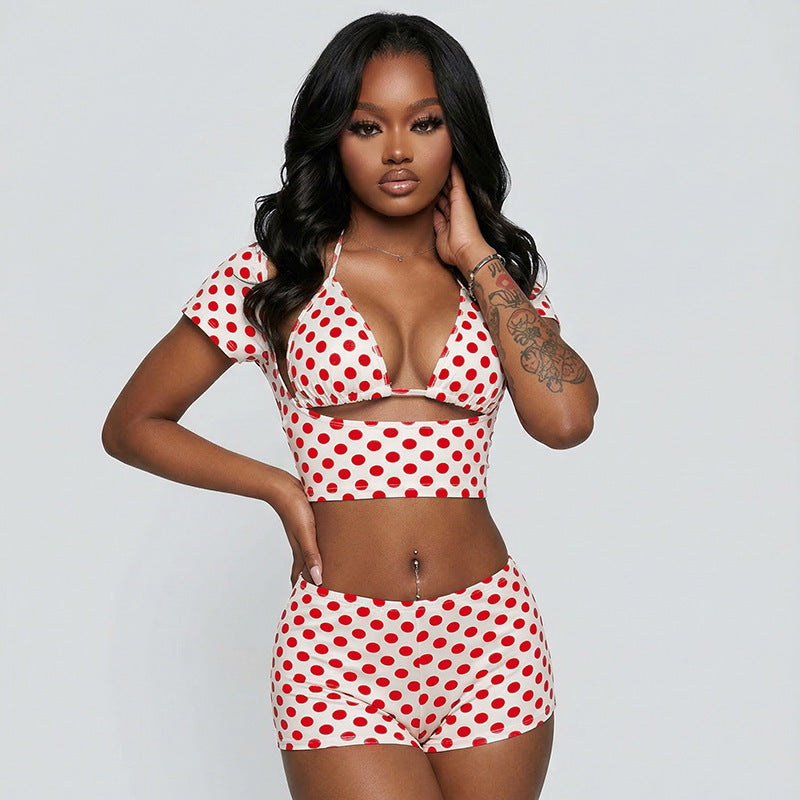 Polka Dot Three-Piece Summer Outfit