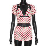 Polka Dot Three-Piece Summer Outfit