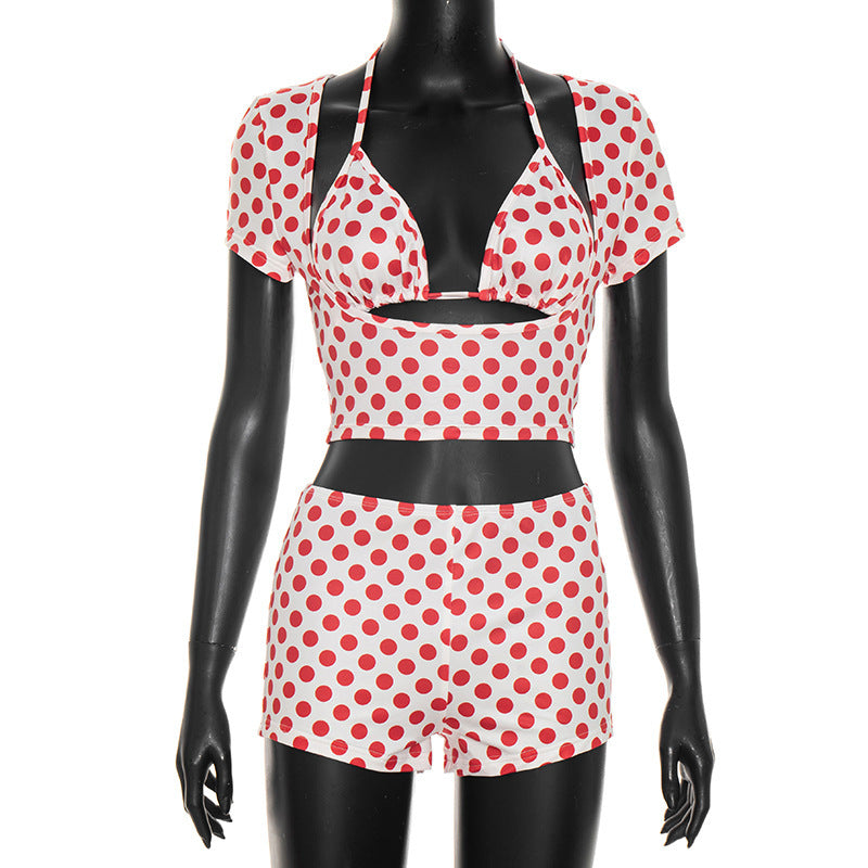 Polka Dot Three-Piece Summer Outfit