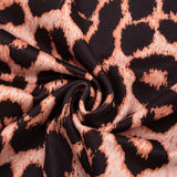 Leopard Print Bikini Set with High-W waist and Cropped Top