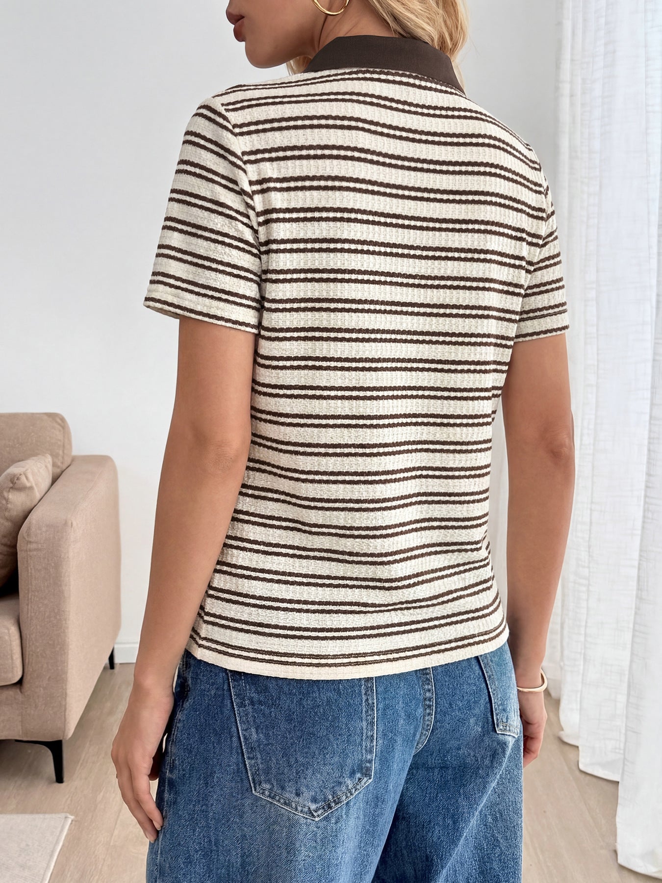 Classic Striped Polo Shirt