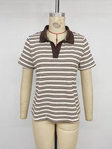Classic Striped Polo Shirt