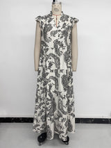 Elegant Paisley Maxi Dress