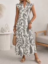 Elegant Paisley Maxi Dress