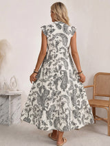 Elegant Paisley Maxi Dress