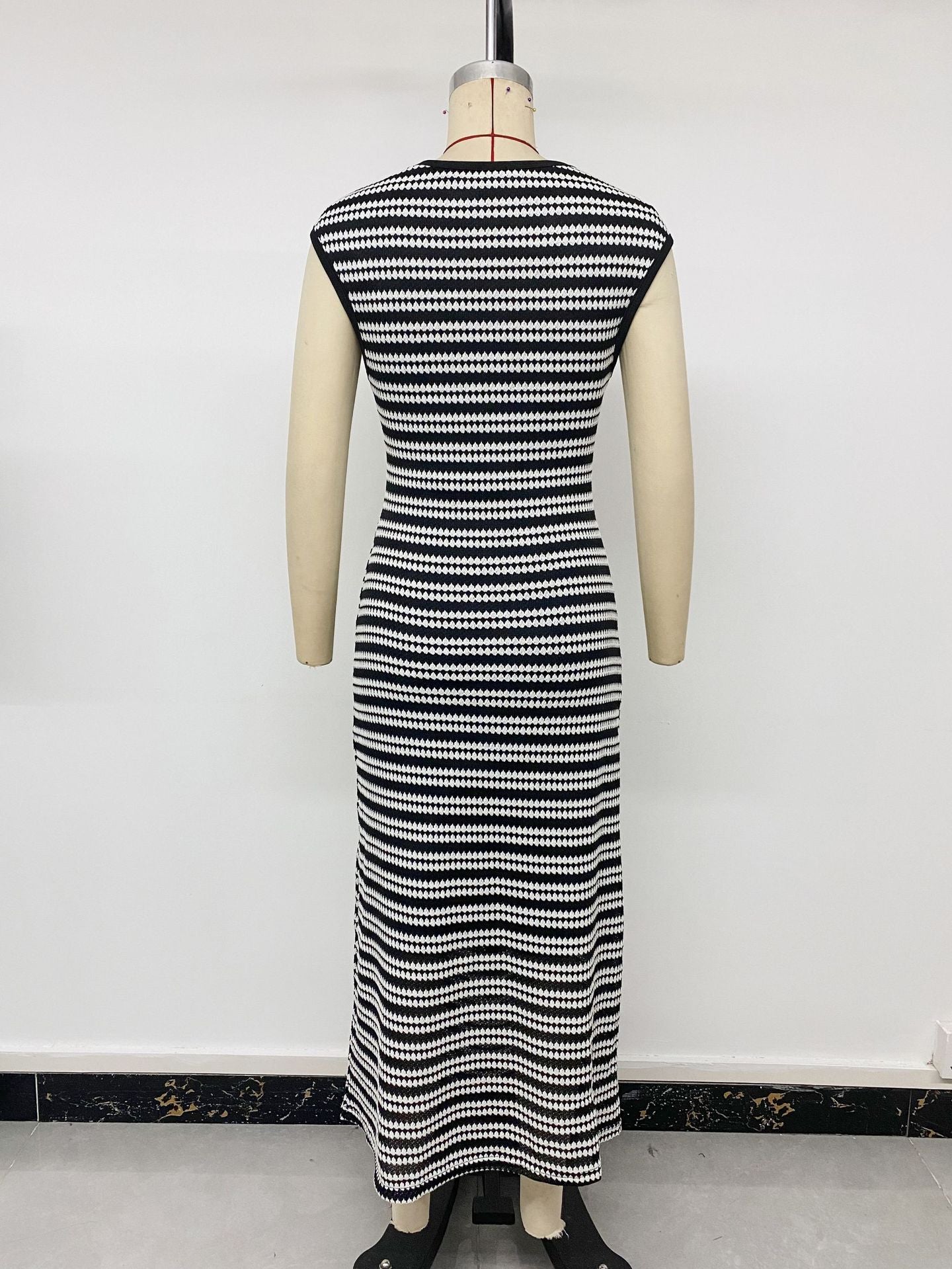 Striped Sleeveless Maxi Dress