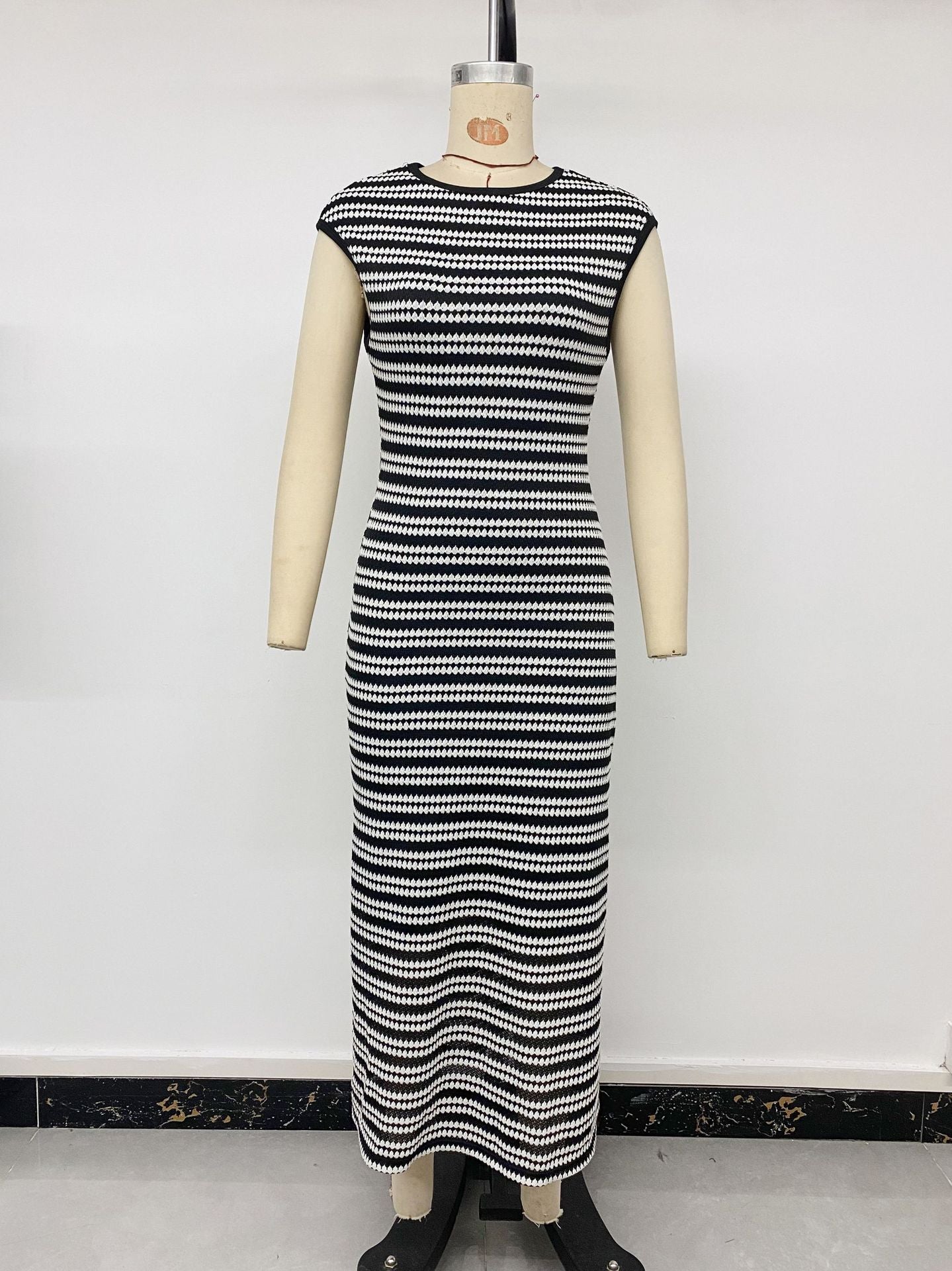 Striped Sleeveless Maxi Dress