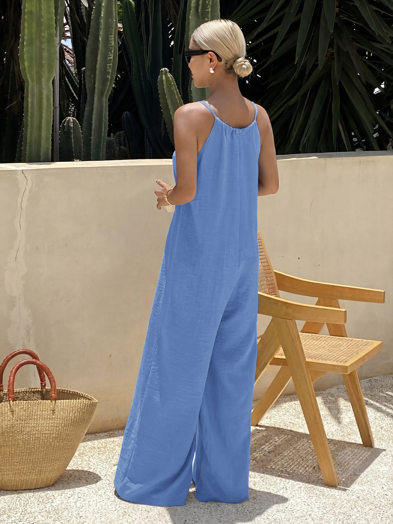 Elegant Sleeveless Wide-Leg Jumpsuit
