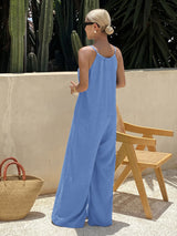 Elegant Sleeveless Wide-Leg Jumpsuit
