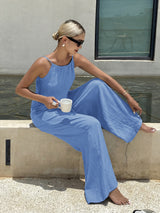 Elegant Sleeveless Wide-Leg Jumpsuit