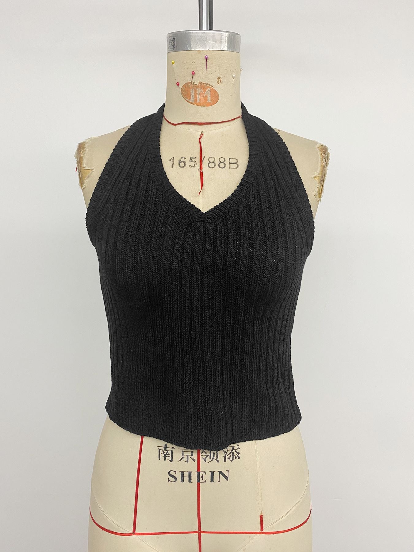 Ribbed V-Neck Crop Top
