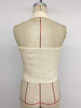 Ribbed V-Neck Crop Top