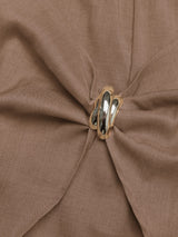 Wrap-Style Mini Skirt with Ring Detail