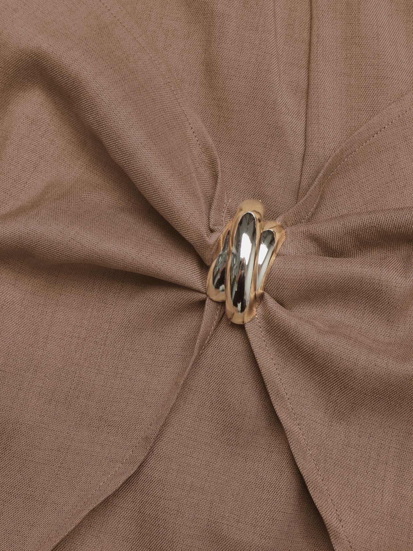 Wrap-Style Mini Skirt with Ring Detail