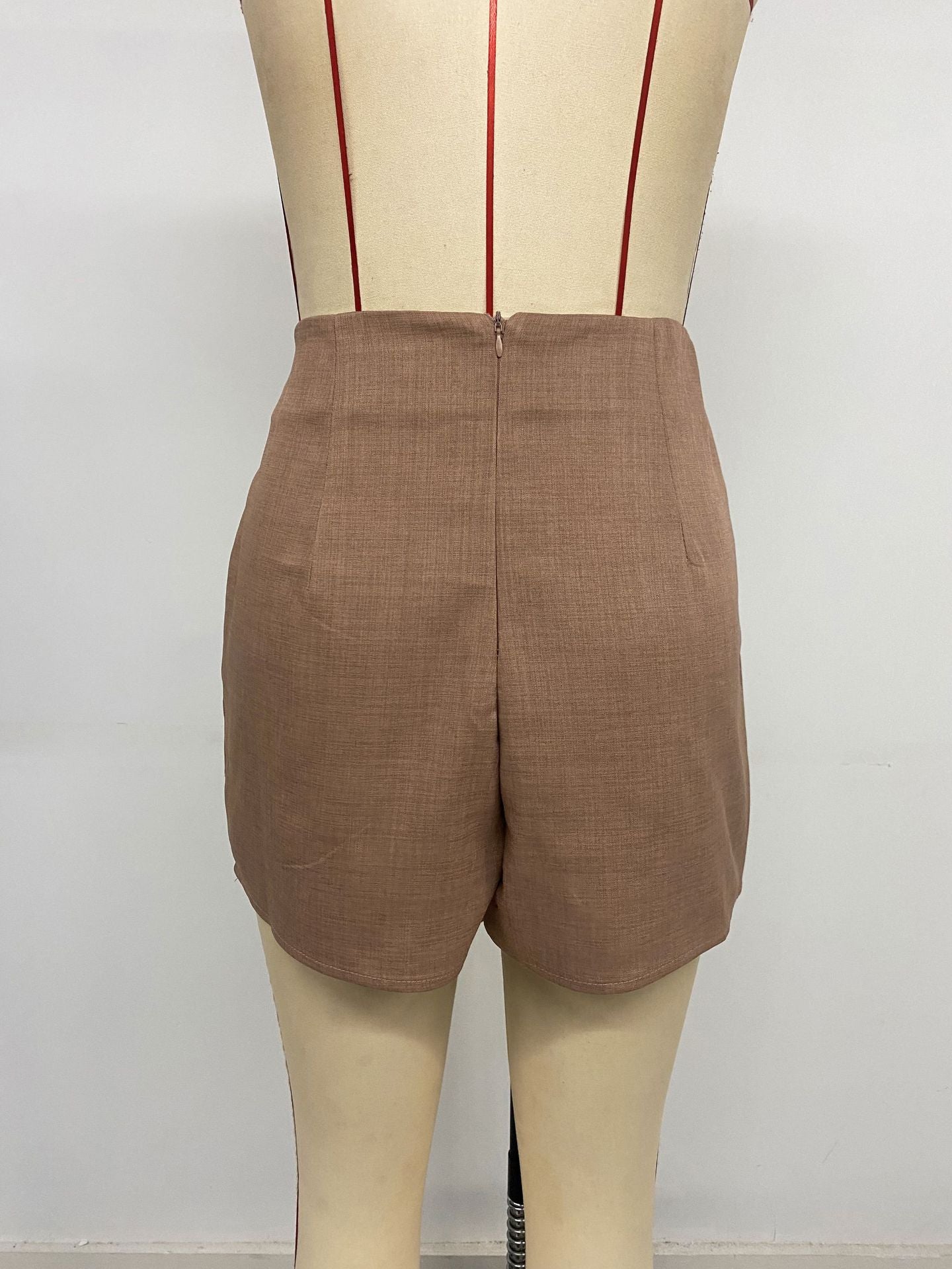 Wrap-Style Mini Skirt with Ring Detail