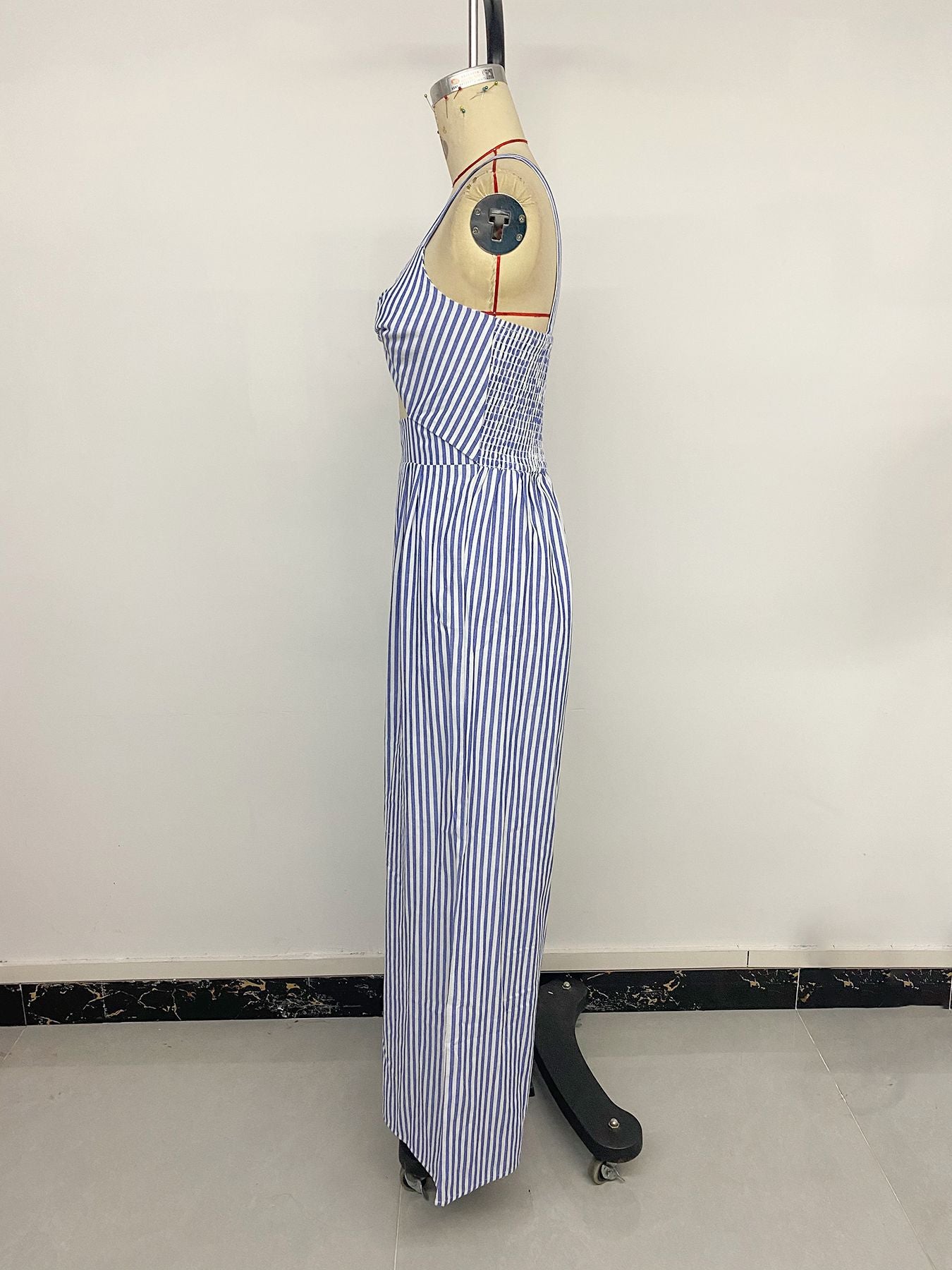 Stylish Striped Cut-Out Jumpsuit